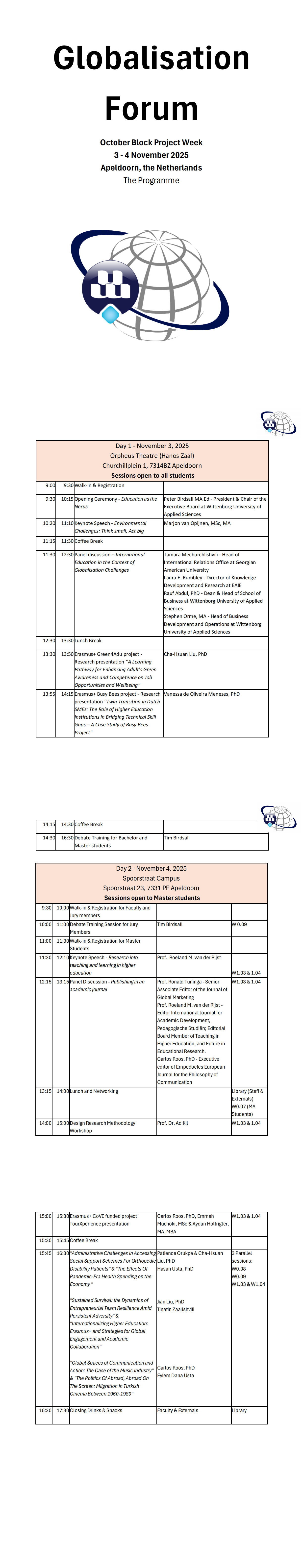 Programme 2025 | Globalisation conference website